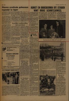Krantenartikels, 2 mei 1973