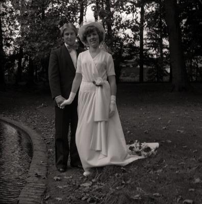 Huwelijksfoto's van Martine en Philippe, Harelbeke november 1977
