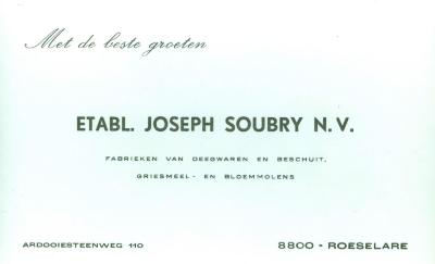 Promotiemateriaal uit de oude doos van Soubry, Roeselare 