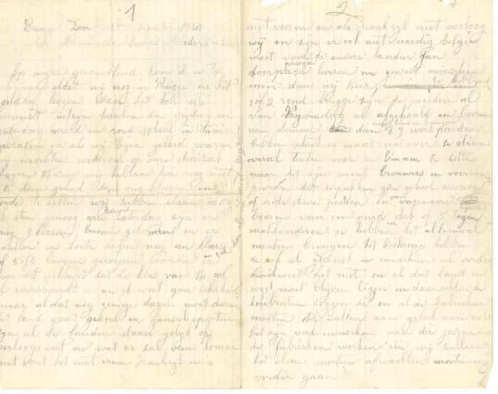 Jules Verhoye, brief 1 augustus 1913