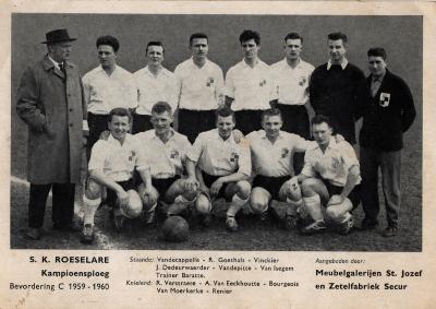 SK Roeselare promoveert, 1960