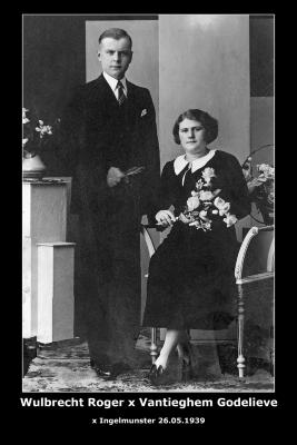 Huwelijk Roger Wulbrecht - Godelieve Vantieghem, Ingelmunster, 1939