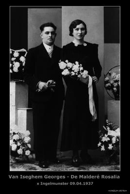 Van Iseghem Georges Marcel en De Malderé Rosalia,  Ingelmunster, 1937
