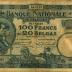 Oud geld type 1919 nationale reeks 100 BFR