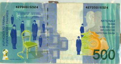 Oud geld type Magritte 500BFR