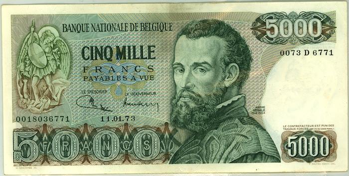 Oud geld type Vesalius 5000 BFR