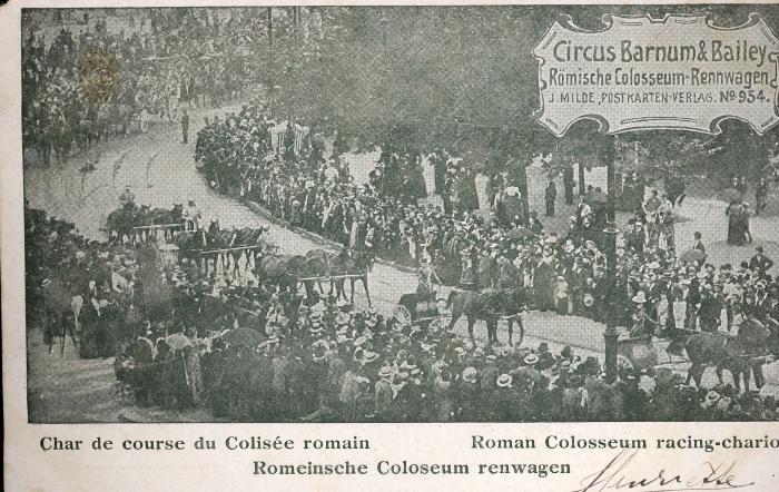 Romeinse Coloseum renwagen  van Circus Barnum & Bailey's