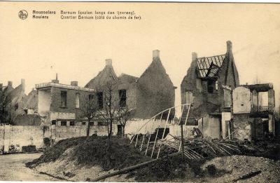 Huizen in puin in de wijk Barnum