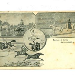 Postkaart van het Barnum en Bailey circus met paardenshows