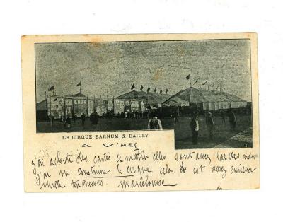 Postkaart van het Barnum en Bailey circus