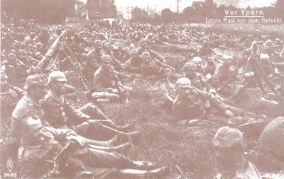 Soldaten rusten uit vóór een gevecht