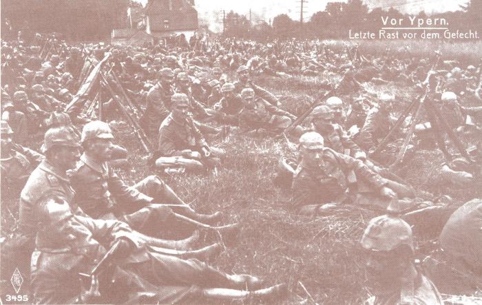 Soldaten rusten uit vóór een gevecht