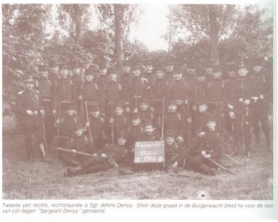 Burgerwacht, onderricht peloton 1906