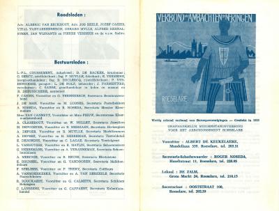 Promotieflyer verbond van ambachten en neringen, Roeselare, 1963