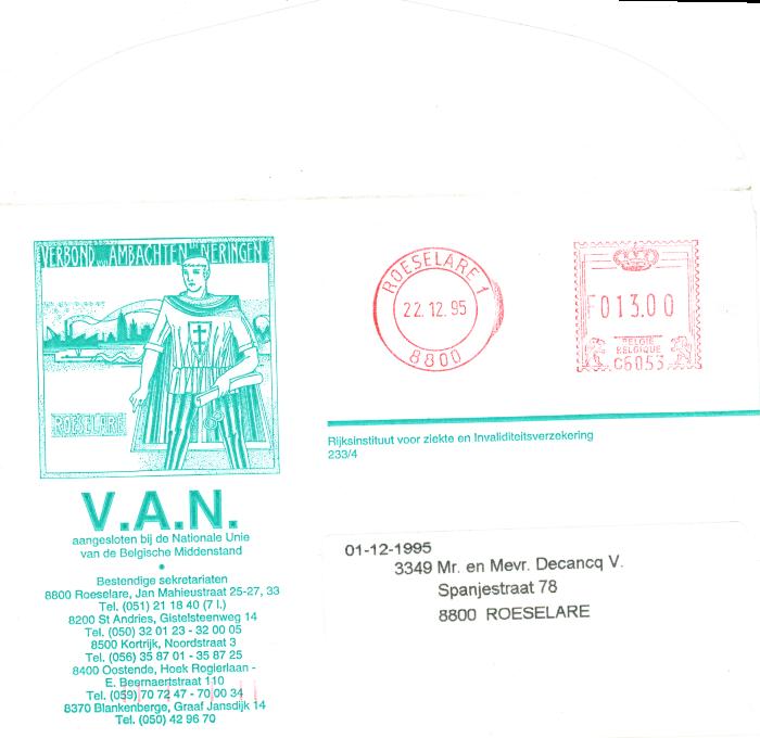 Rondschrijven VAN-directie, Roeselare, 1995