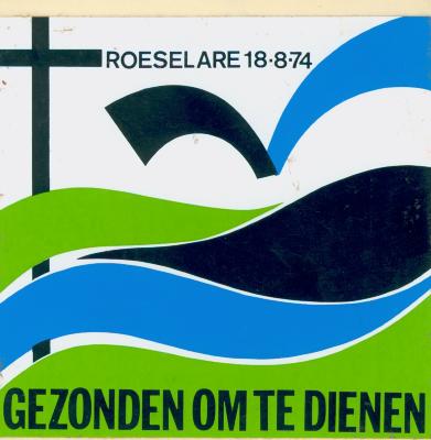 Sticker 'Gezonden om te dienen', Roeselare