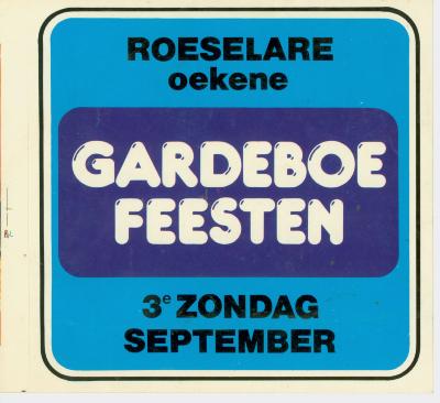 Sticker Gardeboe Feesten, Roeselare