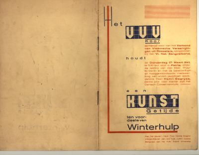 Uitnodiging tot muziekuitvoering, Roeselare,  1941