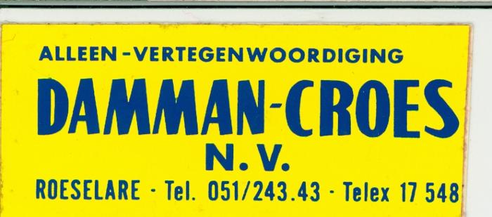 Sticker Damman-Croes N.V., Roeselare