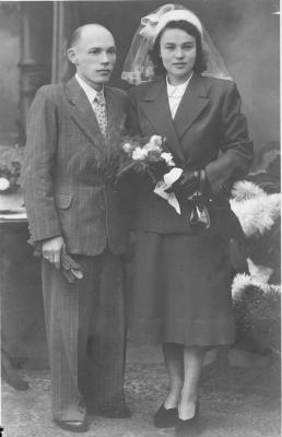 Huwelijksfoto Arthur Coppens en Antoinette Verlinde