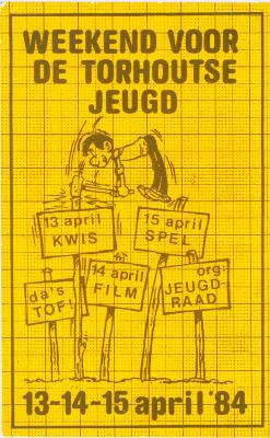 Sticker Weekend voor de Torhoutse jeugd, 13-14-15 april 1984, Torhout.