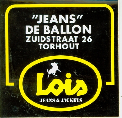 Sticker "Jeans" De Ballon, Torhout.