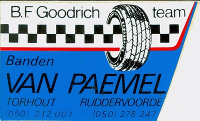 Sticker Banden Van Paemel, Torhout