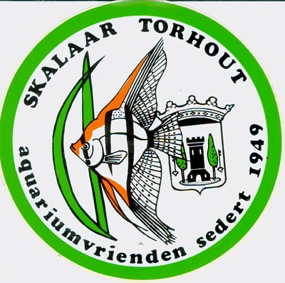 Sticker Skalaar Torhout, aquariumvrienden sedert 1949, Torhout. 