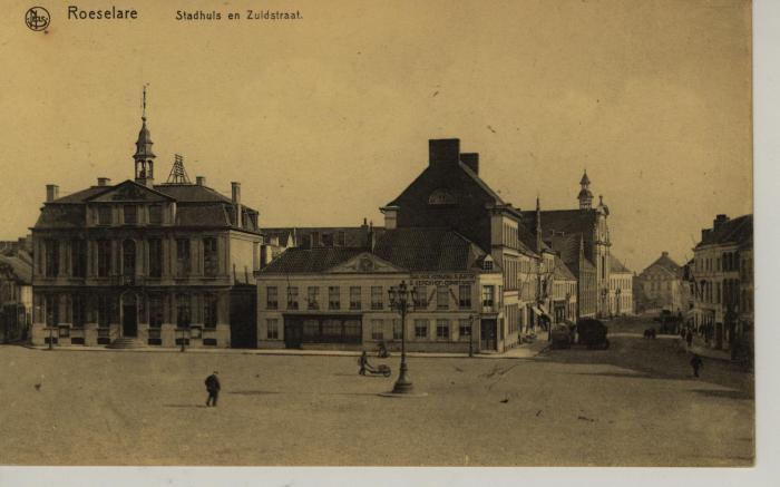 Roeselare ' Stadhuis en Zuidstraat'