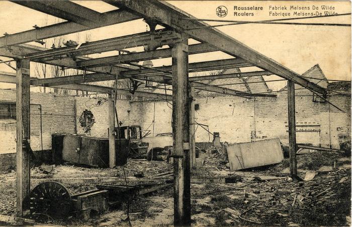 Fabriek Melsens-De Wilde in puin