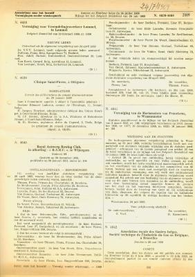 Bijlagen tot het Belgisch Staatsblad van 24 juli 1969 en van 19 augustus 1965.
