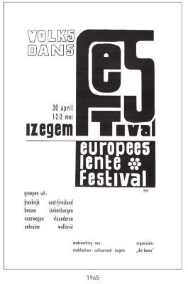 Affiche Europees Lentefestival, 1965, Izegem.