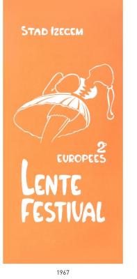Affiche 2e Europees Lentefestival, 1967, stad Izegem.