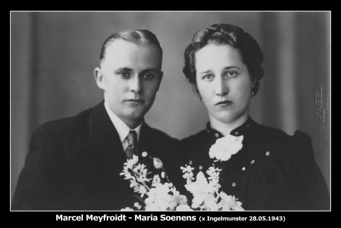 Huwelijksfoto Meyfroidt Marcel en Soenens Maria, Ingelmunster.