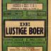 Affiche van de Toneel- en Operetteopvoering "De Lustige Boer" door het  Toneel- en Operettegezelschap "de Burgerlijke Oorlogsverminkten", Roeselare, 1952