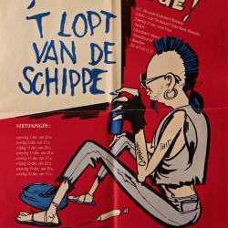 Affiche van de 12° Roeselaarse Revue opvoering "'t Lopt van de Schippe" door het  Roeselaars Lyrisch Gezelschap "Kunst Veredelt", Roeselare, 1992