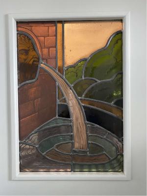 Rechthoekig glasraam met watersproeier