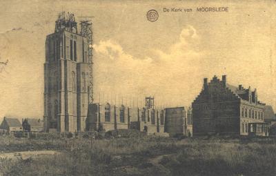 Wederopbouw Sint-Martinuskerk Moorslede, 1925