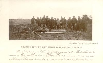 Begrafenis van soldaten uit Eerste Wereldoorlog, 1918