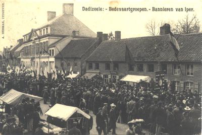 Processie Dadizele, bedevaartsgroepen, 1902