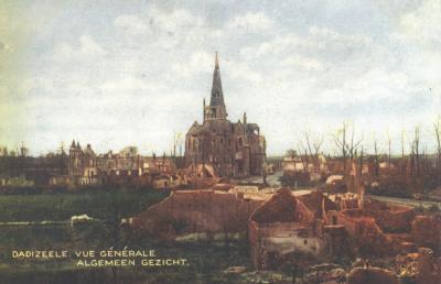 Panoramisch zicht van Dadizele, 1919