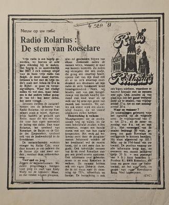 Radio Rolarius: De stem van Roeselare