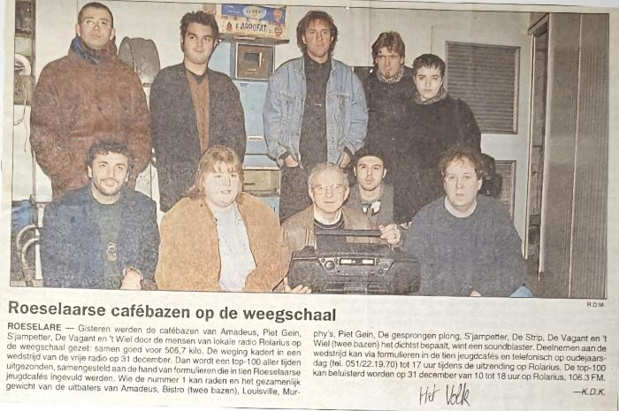 Roeselaarse cafébazen op de weegschaal