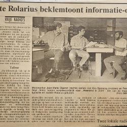 Polyvalente Rolarius beklemtoont informatie-opdracht, Roeselare