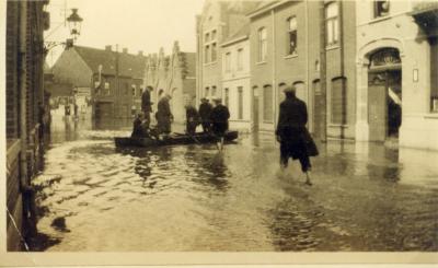 Overstroming Albrecht Rodenbachstraat, Roeselare 1925