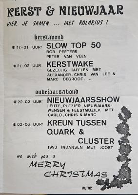 Kerst & nieuwjaar vier je samen... met Rolarius!