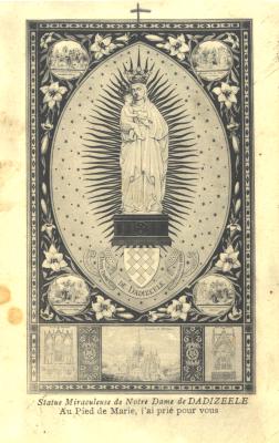 Mirakelbeeld Onze-Lieve-Vrouw van Dadizele - Aan de voet van Maria heb ik voor U gebeden