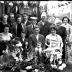 Kampioenviering: Marcel Declercq met ouders en familie, Izegem 1957