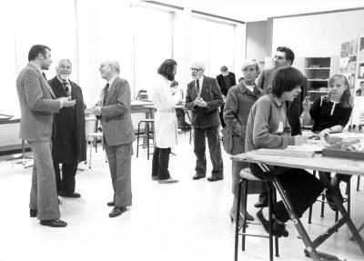 Opendeur SASK met eredirecteur Seaux, jaren 1980