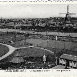Park Rumbeke, spoorweg op achtergrond, jaren 1930